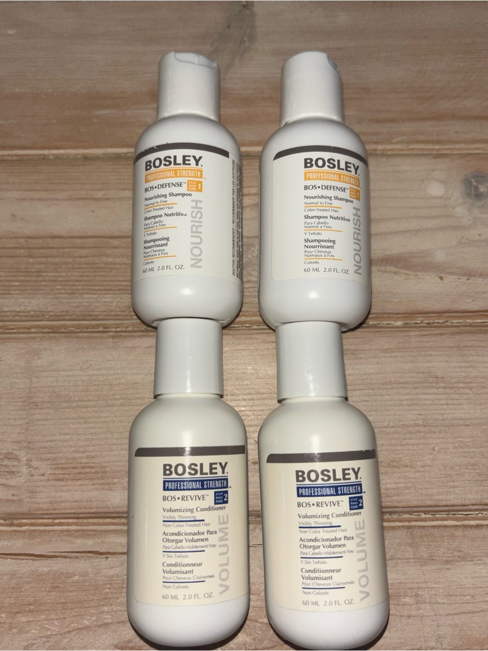 Bosley Professional Strength Shampoo and Conditioner New* set of 4 (800)